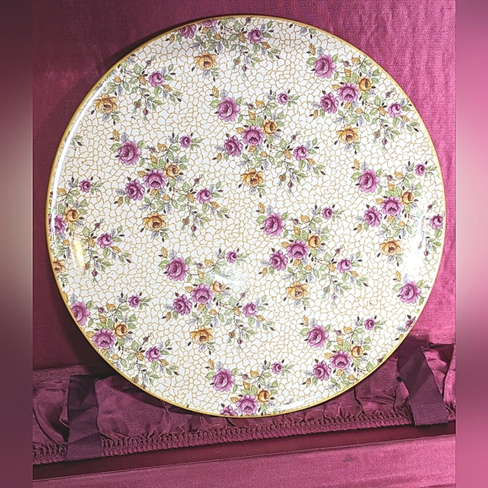 Vintage Cake Plate Royal Tudor Ware by Barker Bros.